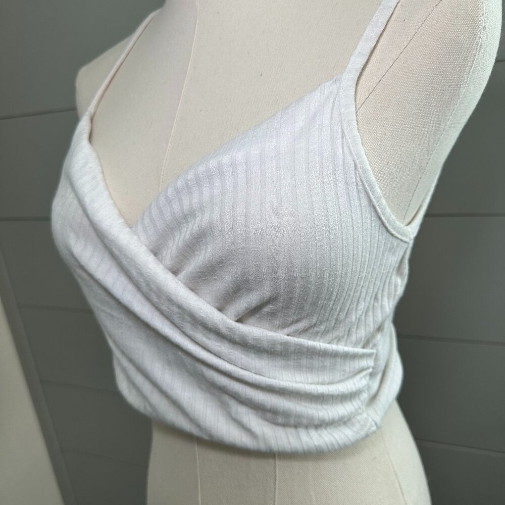 White Crop Tank Top Tobi - XS